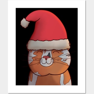 Happy santa cat Posters and Art